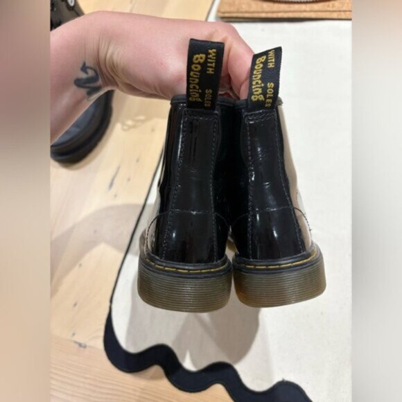 EUC-Junior 1460 Patent Leather Lace UpBoots in Black | Dr. Martens - Picture 8 of 12